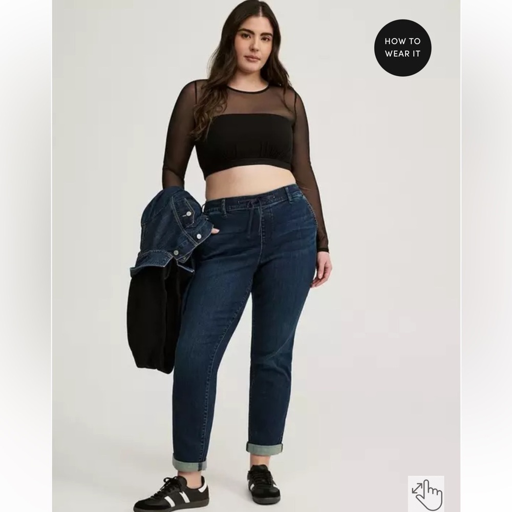 TORRID Drawstring Weekend Boyfriend Mid-Rise Jean | Size 5R